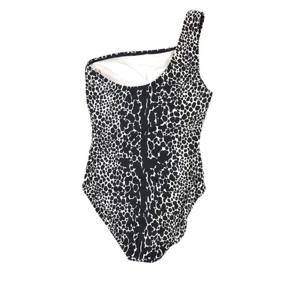 Michael Kors Collection Runway Swimsuit One Shoulder Animal Print Resortwear - Picture 2 of 8